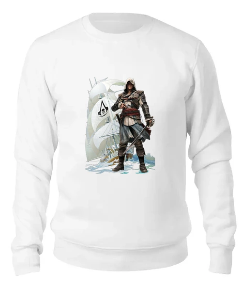 Заказать свитшот в Москве. Женский свитшот хлопковый Assassin's creed IV Black flag от dariel - готовые дизайны и нанесение принтов.