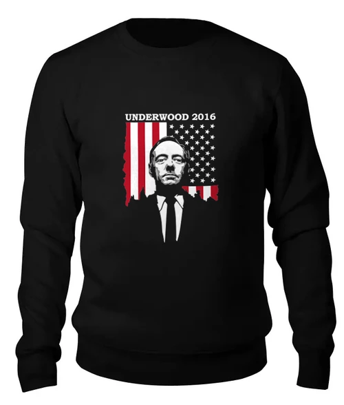 Заказать свитшот в Москве. Женский свитшот хлопковый Кевин Спейси (Underwood 2016) от coolmag - готовые дизайны и нанесение принтов.