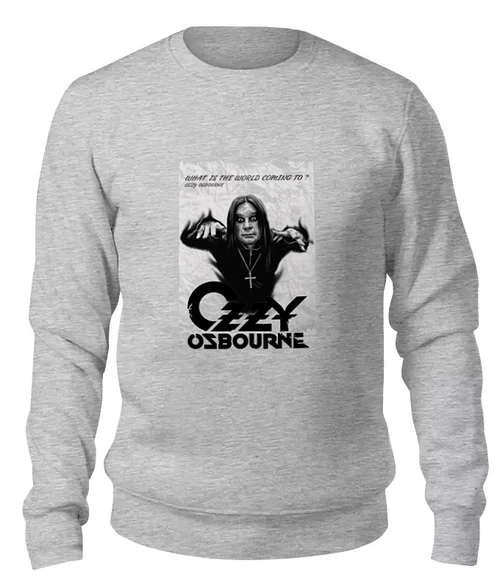 Заказать свитшот в Москве. Женский свитшот хлопковый Ozzy Osbourne от Leichenwagen - готовые дизайны и нанесение принтов.