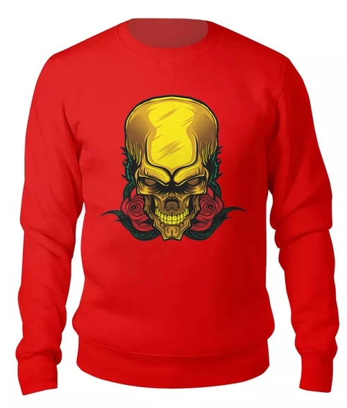 Заказать свитшот в Москве. Женский свитшот хлопковый Gold Skull от Jimmy Flash - готовые дизайны и нанесение принтов.