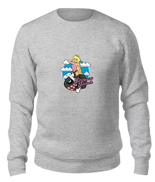 Заказать свитшот в Москве. Женский свитшот хлопковый Princess Peach от coolmag - готовые дизайны и нанесение принтов.
