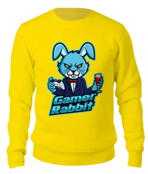 Заказать свитшот в Москве. Женский свитшот хлопковый GamerRabbit от balden - готовые дизайны и нанесение принтов.