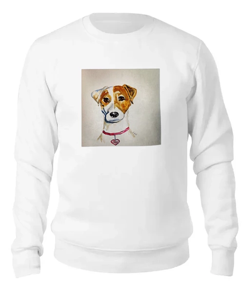 Заказать свитшот в Москве. Женский свитшот хлопковый Jack russell от artmasterskaya - готовые дизайны и нанесение принтов.