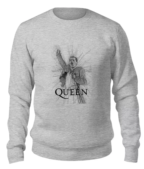 Заказать свитшот в Москве. Женский свитшот хлопковый Freddie Mercury - Queen от Leichenwagen - готовые дизайны и нанесение принтов.