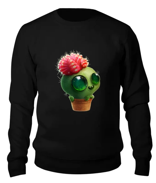 Заказать свитшот в Москве. Женский свитшот хлопковый Funny cactus от Дана Столыпина - готовые дизайны и нанесение принтов.