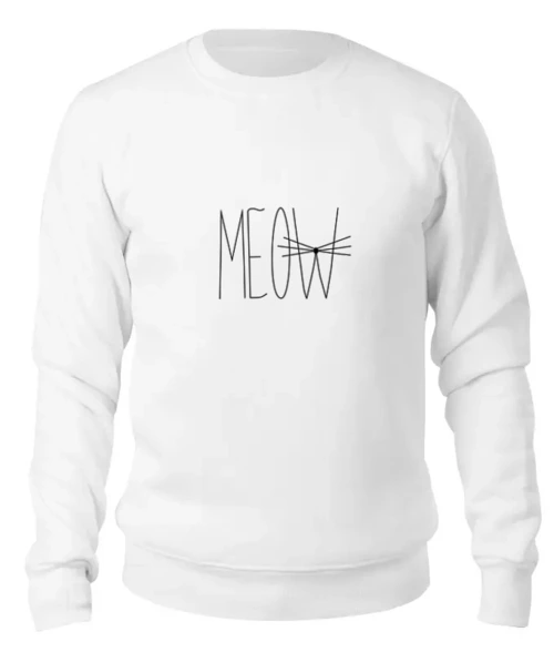Заказать свитшот в Москве. Женский свитшот хлопковый Meow-meow :) от catification - готовые дизайны и нанесение принтов.