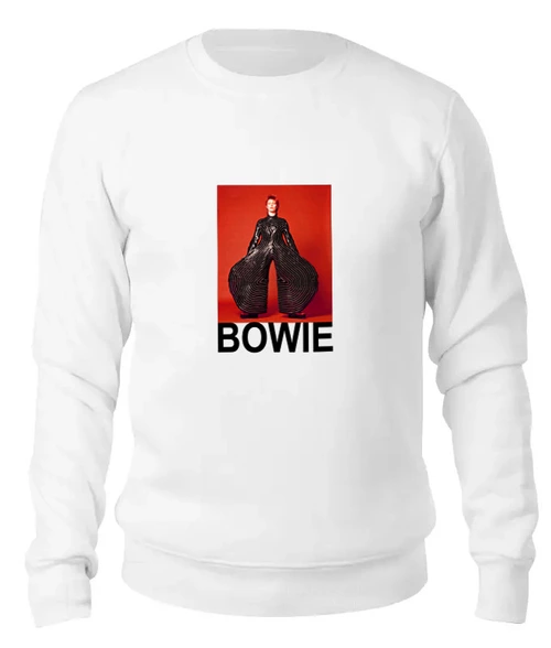 Заказать свитшот в Москве. Женский свитшот хлопковый David Bowie от cherdantcev - готовые дизайны и нанесение принтов.
