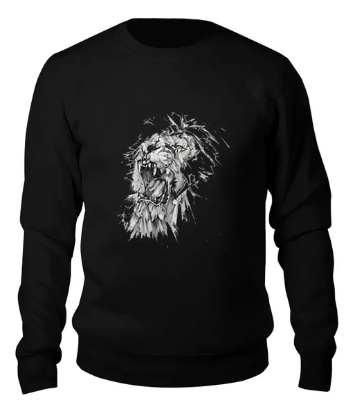Заказать свитшот в Москве. Женский свитшот хлопковый Growl lion от amid - готовые дизайны и нанесение принтов.