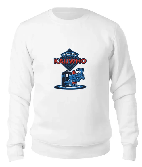 Заказать свитшот в Москве. Женский свитшот хлопковый Doctor Who x Kaiju от coolmag - готовые дизайны и нанесение принтов.