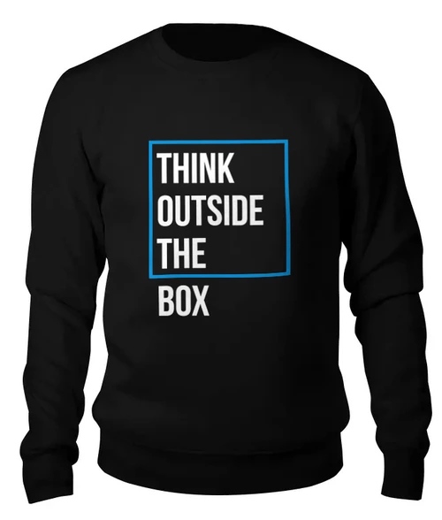 Заказать свитшот в Москве. Женский свитшот хлопковый Think outside the box от Startech.vc  - готовые дизайны и нанесение принтов.
