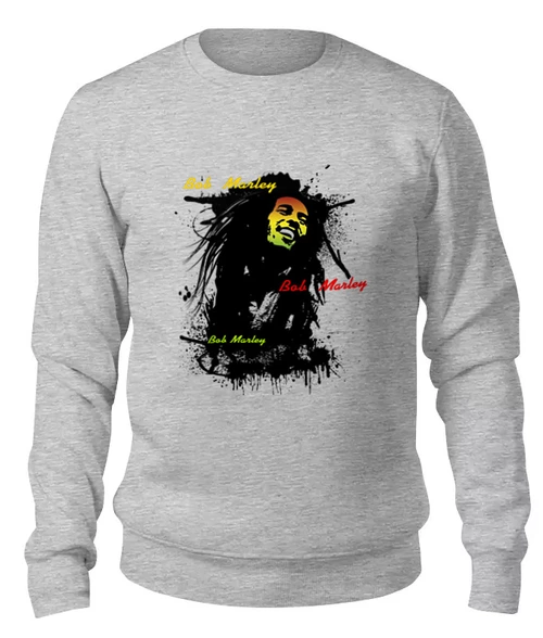 Заказать свитшот в Москве. Женский свитшот хлопковый Bob Marley  от  ЯрМайка - готовые дизайны и нанесение принтов.