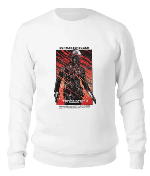 Заказать свитшот в Москве. Женский свитшот хлопковый Terminator от KinoArt - готовые дизайны и нанесение принтов.