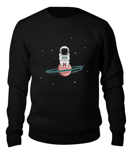 Заказать свитшот в Москве. Женский свитшот хлопковый Космонавт на Сатурне от MariYang  - готовые дизайны и нанесение принтов.