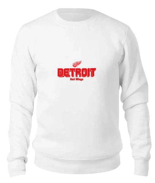 Заказать свитшот в Москве. Женский свитшот хлопковый Detroit Red Wings от kspsshop - готовые дизайны и нанесение принтов.