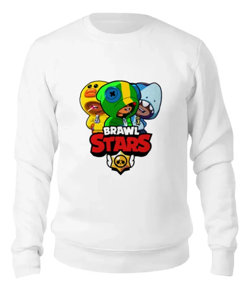 Заказать свитшот в Москве. Женский свитшот хлопковый Brawl Stars LEON TRIO от vista12761@rambler.ru - готовые дизайны и нанесение принтов.