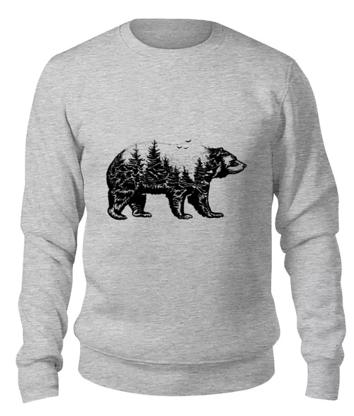 Заказать свитшот в Москве. Женский свитшот хлопковый Русский медведь от zen4@bk.ru - готовые дизайны и нанесение принтов.