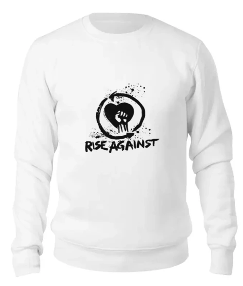 Заказать свитшот в Москве. Женский свитшот хлопковый Rise Against от BURNSHIRTS - готовые дизайны и нанесение принтов.