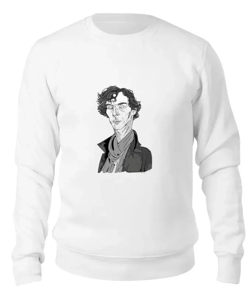 Заказать свитшот в Москве. Женский свитшот хлопковый Шерлок Холмс (Sherlock Holmes) от coolmag - готовые дизайны и нанесение принтов.