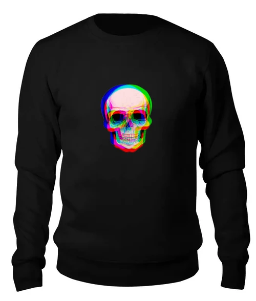 Заказать свитшот в Москве. Женский свитшот хлопковый Череп 3D от skull - готовые дизайны и нанесение принтов.