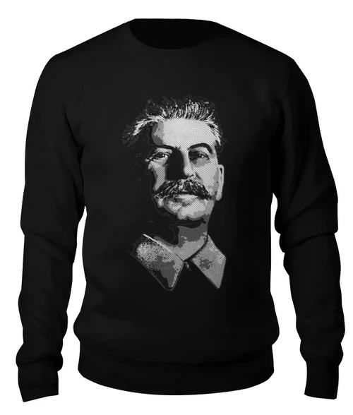 Заказать свитшот в Москве. Женский свитшот хлопковый Сталин от Рустам Юсупов - готовые дизайны и нанесение принтов.