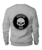 Заказать свитшот в Москве. Женский свитшот хлопковый Willie Skull Gray от Sportster Squad - готовые дизайны и нанесение принтов.
