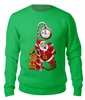 Заказать свитшот в Москве. Женский свитшот хлопковый Санта Клаус от T-shirt print  - готовые дизайны и нанесение принтов.