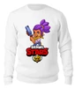Заказать свитшот в Москве. Женский свитшот хлопковый BRAWL STARS SHELLY  от geekbox - готовые дизайны и нанесение принтов.