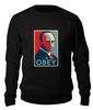 Заказать свитшот в Москве. Женский свитшот хлопковый Путин (Obey) от coolmag - готовые дизайны и нанесение принтов.