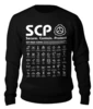 Заказать свитшот в Москве. Женский свитшот хлопковый SCP Foundation от geekbox - готовые дизайны и нанесение принтов.
