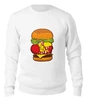 Заказать свитшот в Москве. Женский свитшот хлопковый Чизбургер  от fanart - готовые дизайны и нанесение принтов.