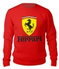 Заказать свитшот в Москве. Женский свитшот хлопковый Ferrari от balden - готовые дизайны и нанесение принтов.