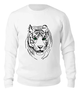 Заказать свитшот в Москве. Женский свитшот хлопковый зверье тигр от сергей дудников - готовые дизайны и нанесение принтов.