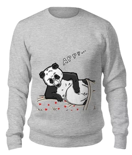 Заказать свитшот в Москве. Женский свитшот хлопковый панда от krolya_spb@mail.ru - готовые дизайны и нанесение принтов.