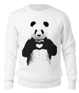 Заказать свитшот в Москве. Женский свитшот хлопковый панда от queen  - готовые дизайны и нанесение принтов.