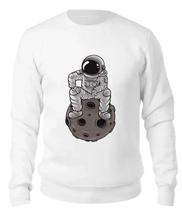 Заказать свитшот в Москве. Женский свитшот хлопковый Космонавт на Луне от MariYang  - готовые дизайны и нанесение принтов.