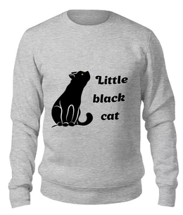 Заказать свитшот в Москве. Женский свитшот хлопковый Черная кошка от Елена - готовые дизайны и нанесение принтов.