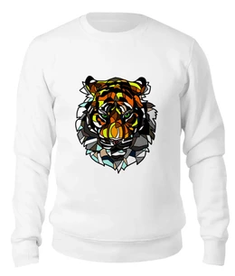 Заказать свитшот в Москве. Женский свитшот хлопковый морда тигра от krolya_spb@mail.ru - готовые дизайны и нанесение принтов.