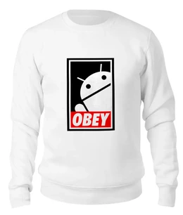 Заказать свитшот в Москве. Женский свитшот хлопковый Android (Obey) от coolmag - готовые дизайны и нанесение принтов.