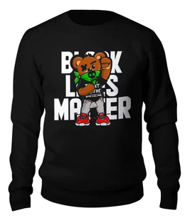Заказать свитшот в Москве. Женский свитшот хлопковый ✱ Black Lives Matter Bear ✱ от balden - готовые дизайны и нанесение принтов.
