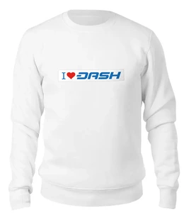 Заказать свитшот в Москве. Женский свитшот хлопковый I love dash от Константин Тотьмянин - готовые дизайны и нанесение принтов.