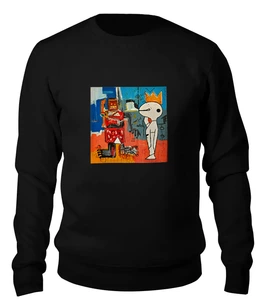 Заказать свитшот в Москве. Женский свитшот хлопковый Basquiat/Жан-Мишель Баския от Just kidding - готовые дизайны и нанесение принтов.