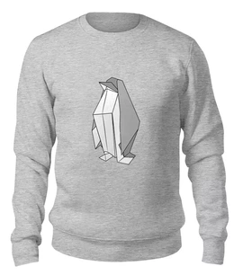 Заказать свитшот в Москве. Женский свитшот хлопковый Пингвин Оригами от coolmag - готовые дизайны и нанесение принтов.