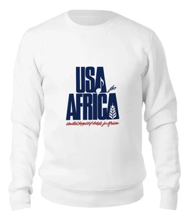 Заказать свитшот в Москве. Женский свитшот хлопковый USA for Africa от symbols - готовые дизайны и нанесение принтов.