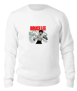Заказать свитшот в Москве. Женский свитшот хлопковый Bruce Lee от Leichenwagen - готовые дизайны и нанесение принтов.