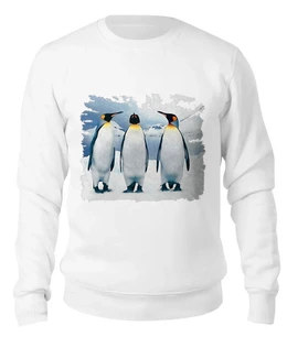 Заказать свитшот в Москве. Женский свитшот хлопковый Три пингвина от valezar - готовые дизайны и нанесение принтов.
