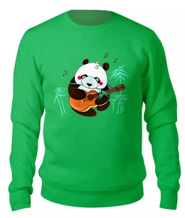 Заказать свитшот в Москве. Женский свитшот хлопковый Панда с гитарой от Print design  - готовые дизайны и нанесение принтов.