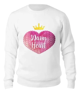 Заказать свитшот в Москве. Женский свитшот хлопковый Теплое сердце от Antaya - готовые дизайны и нанесение принтов.