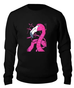 Заказать свитшот в Москве. Женский свитшот хлопковый фламинго от Laptinoff(c) - готовые дизайны и нанесение принтов.