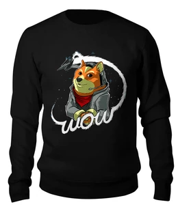 Заказать свитшот в Москве. Женский свитшот хлопковый Space Corgi от T-shirt print  - готовые дизайны и нанесение принтов.