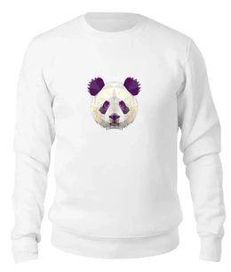 Заказать свитшот в Москве. Женский свитшот хлопковый Полигональная панда от oldman - готовые дизайны и нанесение принтов.